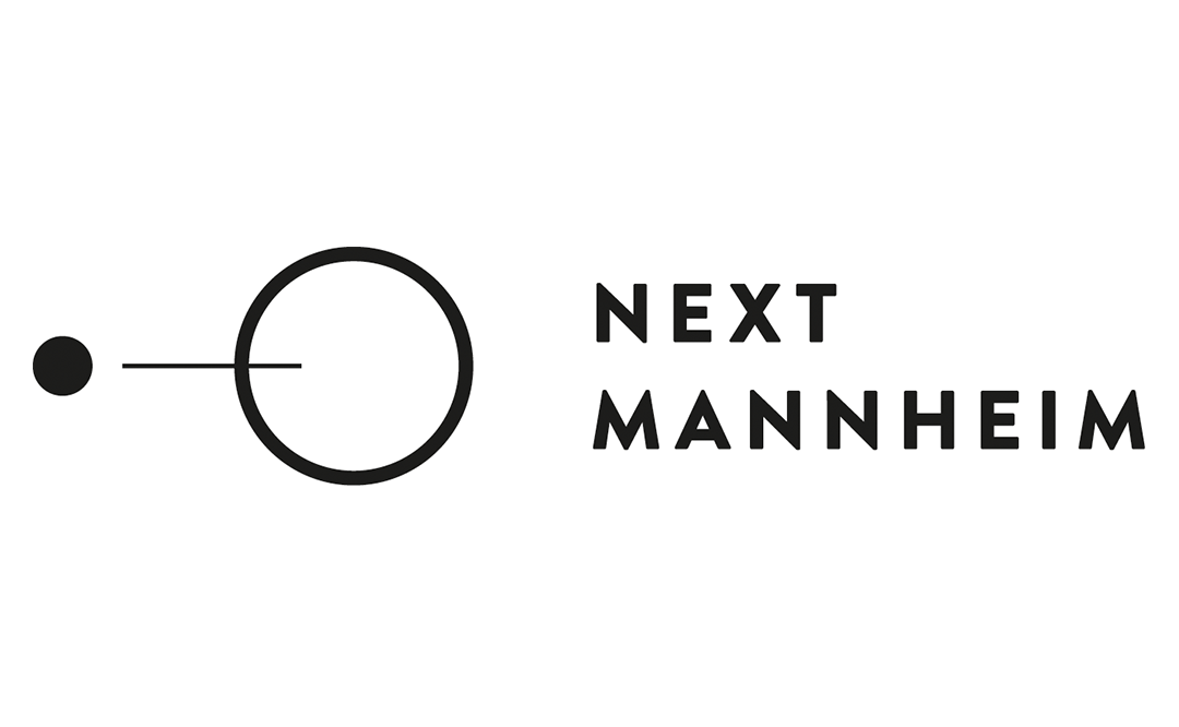 Das Logo von Next Mannheim (Schwarz auf Weiß)