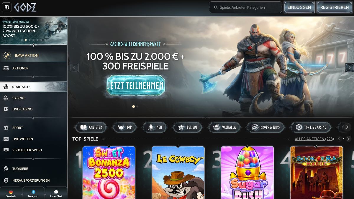 Godz punktet mit einer riesigen Spielebibliothek, die eine breite Casino-Auswahl an einem einzigen Ort bündelt. Für Spieler, die die Vielfalt moderner Online Casinos schätzen, ist dieser Anbieter eine hervorragende Adresse.